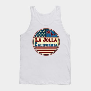 Surfing La Jolla California Ocean Surf Palms Surfer Tank Top